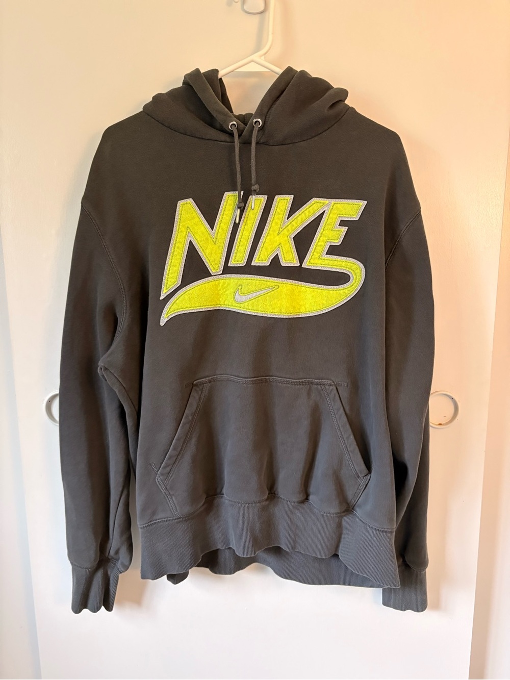 Nike Soft Tennis Ball Swoosh Spellout Pullover Drawstring Sweatshirt Hoodie